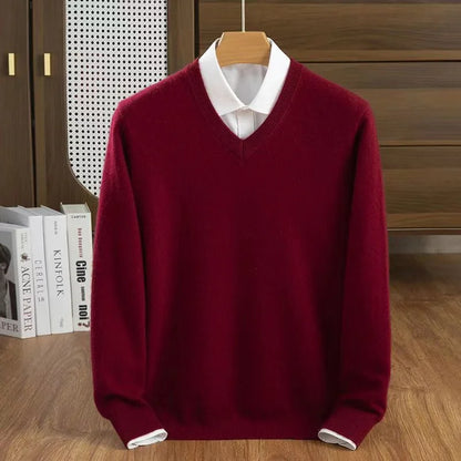 Milan | Men's Cashmere V-Neck Sweater Soft Lightweight