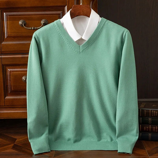 Sebastian | Men's Cashmere V-Neck Sweater Premium Soft