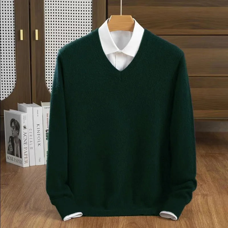 Milan | Men's Cashmere V-Neck Sweater Soft Lightweight