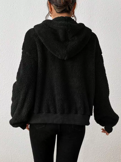 Adelyn | Women's Plush Fleece Zip-Up Hoodie Jacket for Bonfire Night