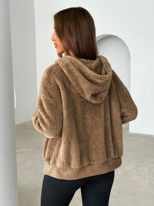 Adelyn | Women's Plush Fleece Zip-Up Hoodie Jacket for Bonfire Night