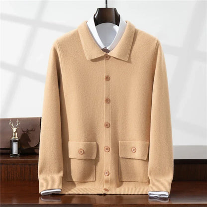 Torino | Men's Merino Wool Cardigan Structured for Board Meeting