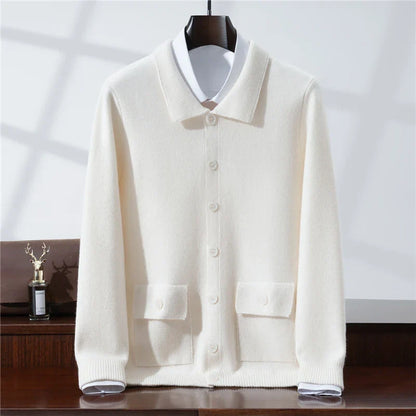 Torino | Men's Merino Wool Cardigan Structured for Board Meeting