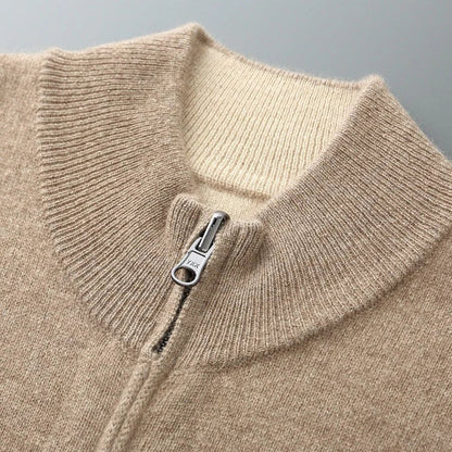 Callum | Men's Cashmere Zip-Up Cardigan with Full Zip for Gala