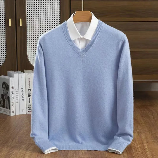 Milan | Men's Cashmere V-Neck Sweater Soft Lightweight