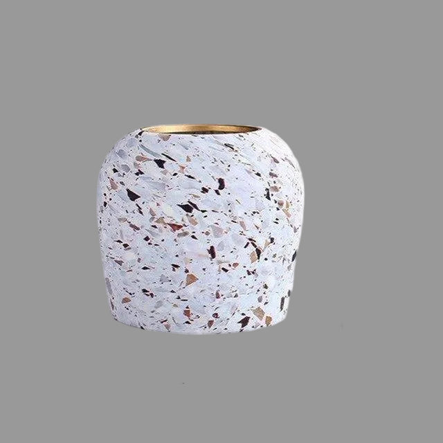 Hvid Terrazzo Vase | Keramisk Bordvase Moderne Design