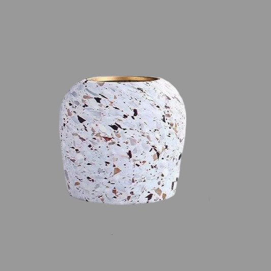 Hvid Terrazzo Vase | Keramisk Bordvase Moderne Design