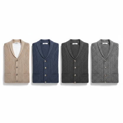 Mason | Men's Wool Cardigan with Cable Knit for Homecoming