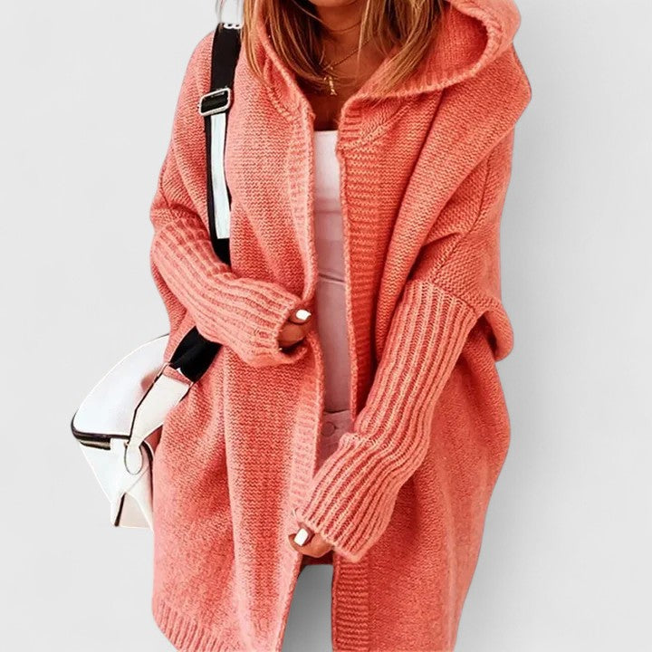 Elise | Women's Knit Oversized Cardigan with Hood for Brunch