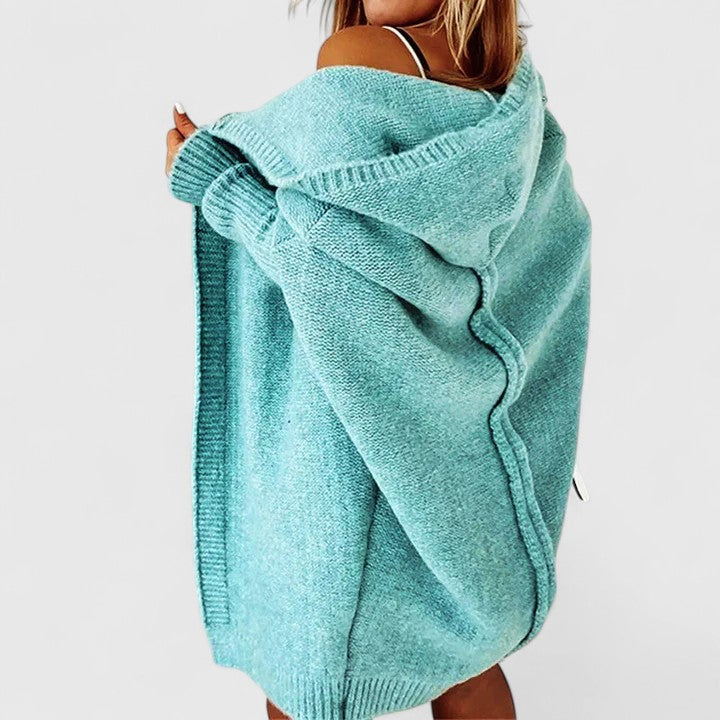 Elise | Women's Knit Oversized Cardigan with Hood for Brunch