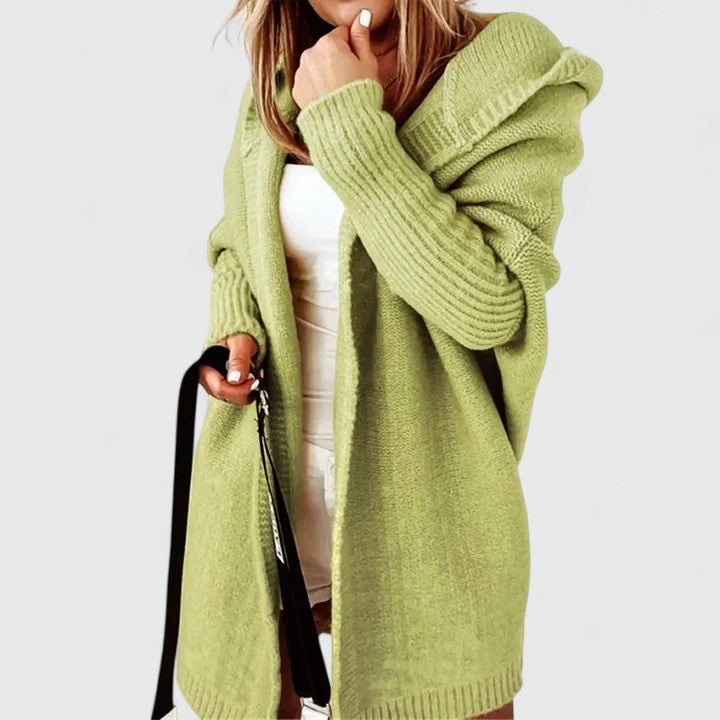 Elise | Women's Knit Oversized Cardigan with Hood for Brunch