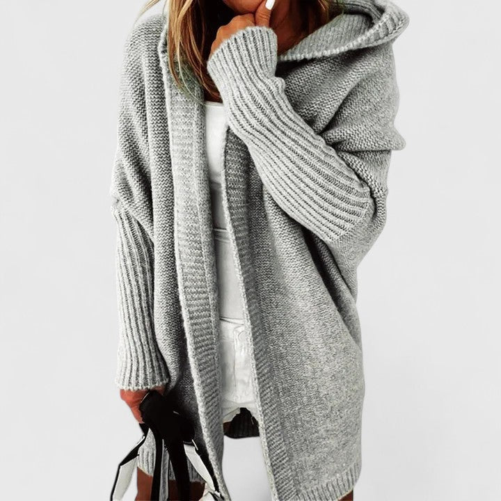 Elise | Women's Knit Oversized Cardigan with Hood for Brunch