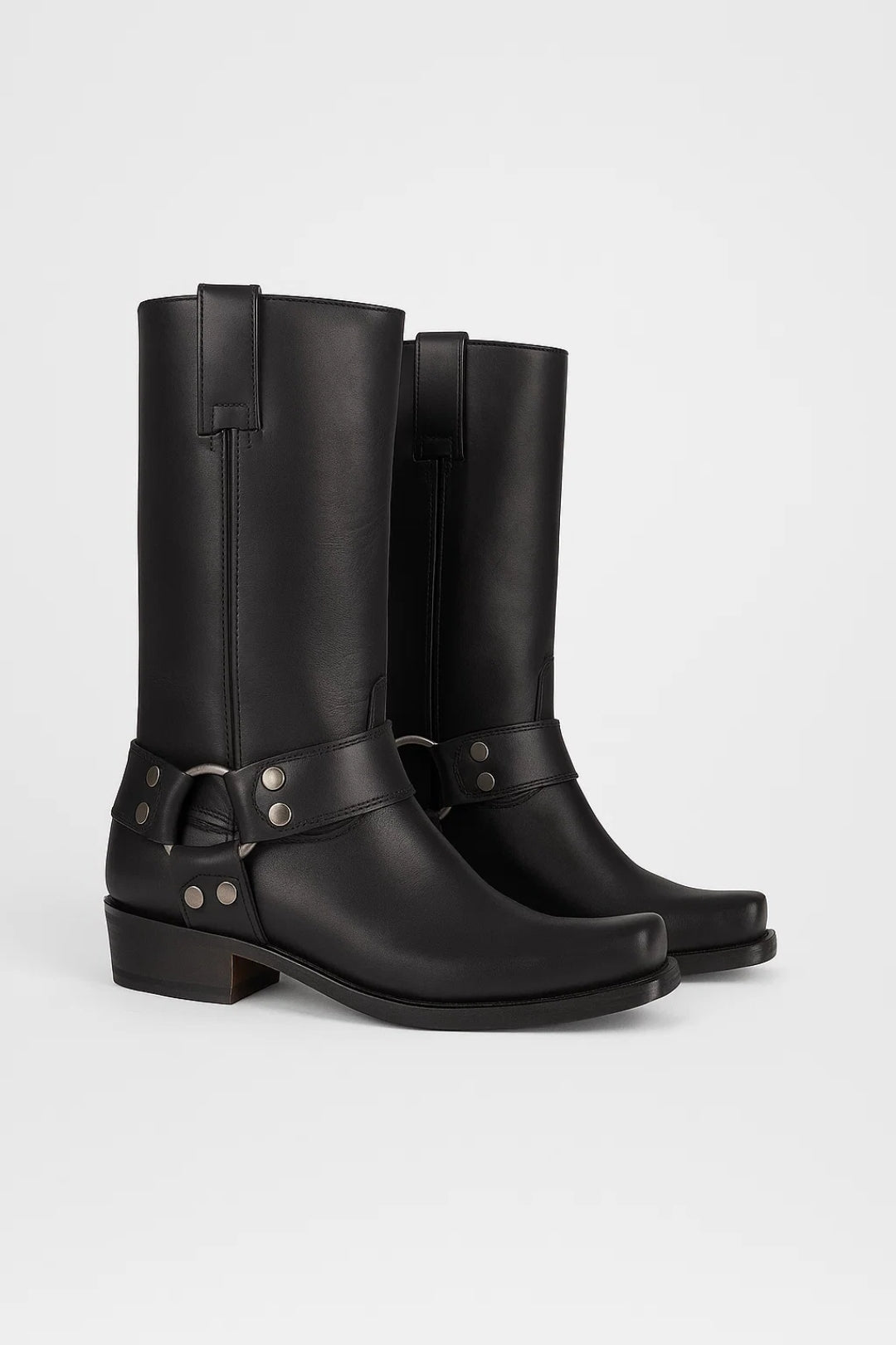 Roxanne | Women's Over-the-Knee Boots Studded Harness Biker