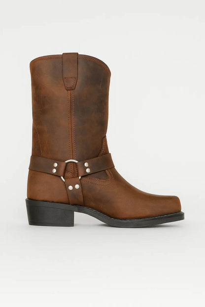 Roxanne | Women's Over-the-Knee Boots Studded Harness Biker