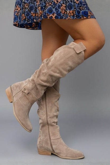 Victoria | Women's Over-the-Knee Boots Slouch Shaft Flat Heel