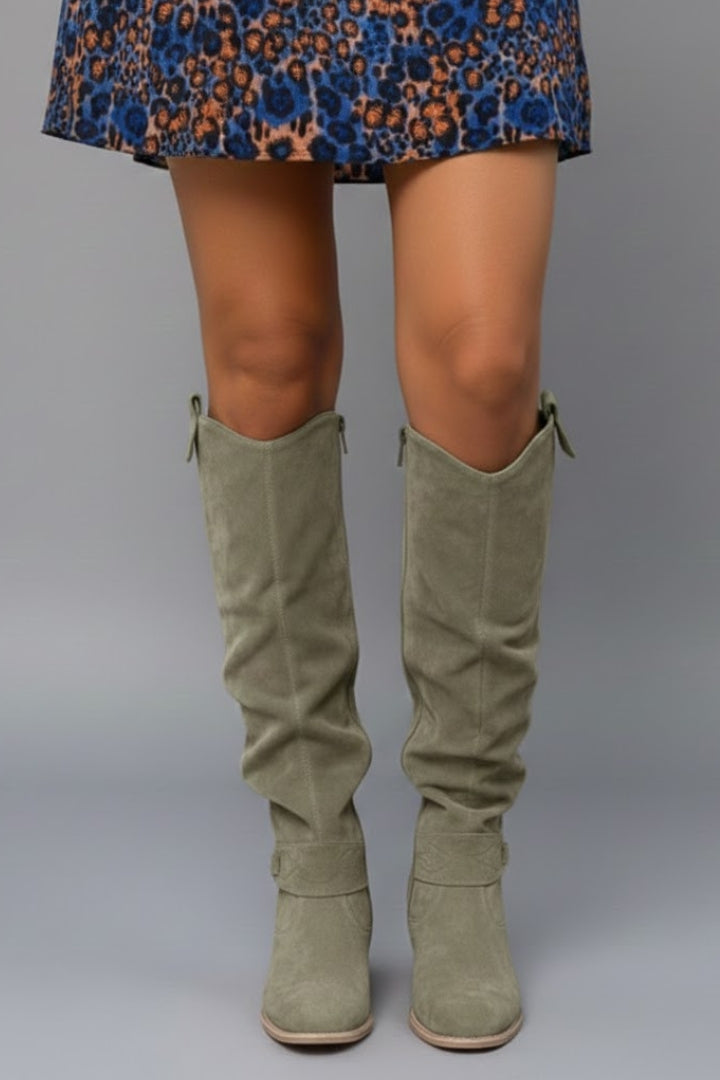 Victoria | Women's Over-the-Knee Boots Slouch Shaft Flat Heel