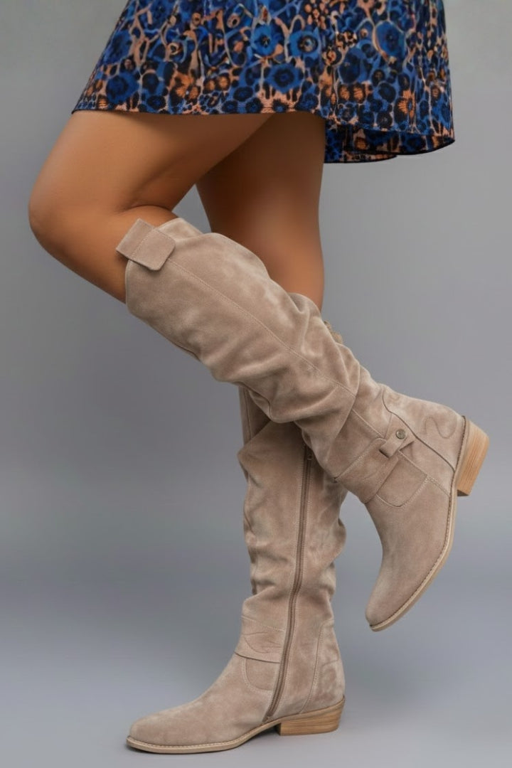 Victoria | Women's Over-the-Knee Boots Slouch Shaft Flat Heel