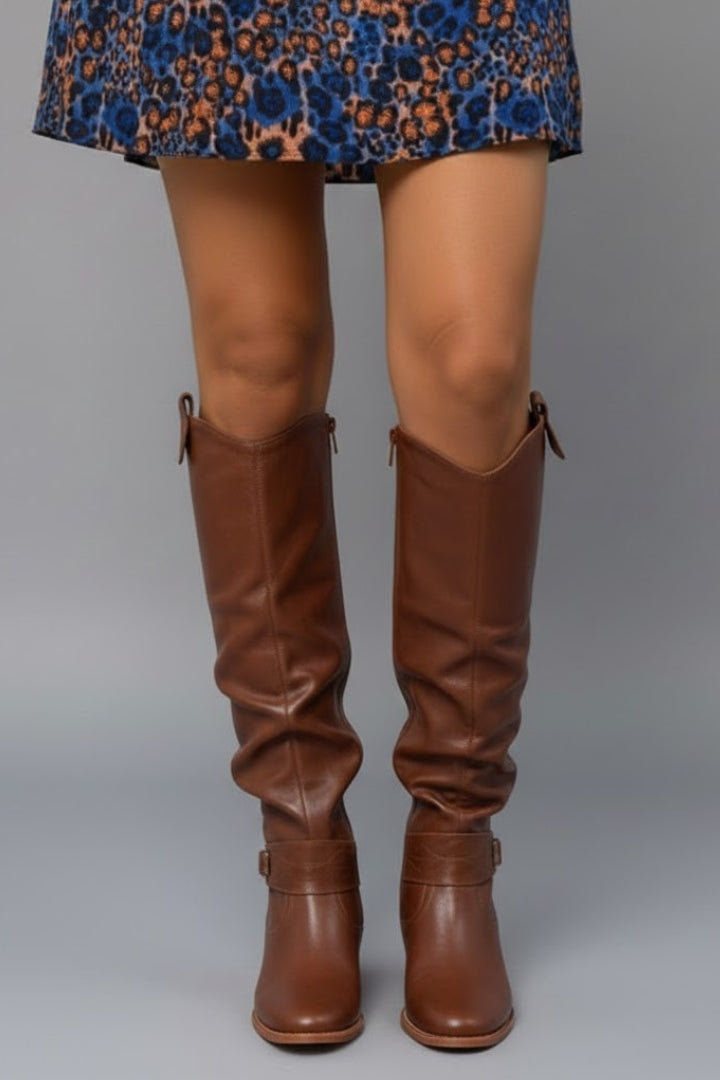 Victoria | Women's Over-the-Knee Boots Slouch Shaft Flat Heel