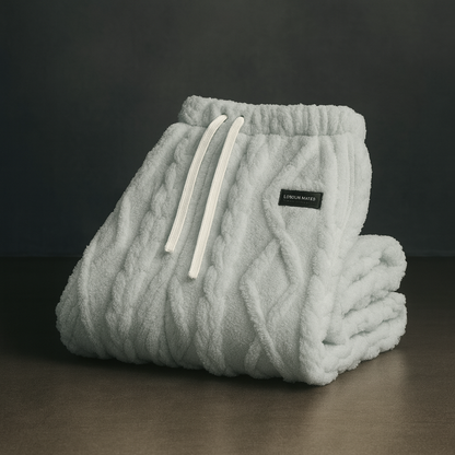 Cloud | Women's Fleece Sweatpants with Cable Knit for Movie Night