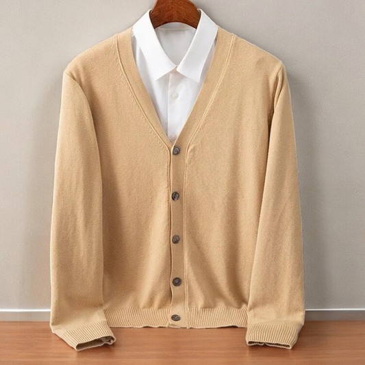 Santorini | Men's Cashmere Blend Cardigan Classic Fit for Conference