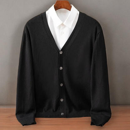 Santorini | Men's Cashmere Blend Cardigan Classic Fit for Conference