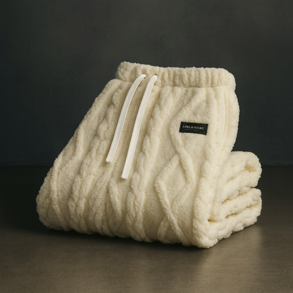 Cloud | Women's Fleece Sweatpants with Cable Knit for Movie Night