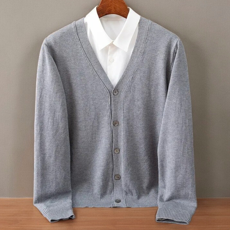 Santorini | Men's Cashmere Blend Cardigan Classic Fit for Conference