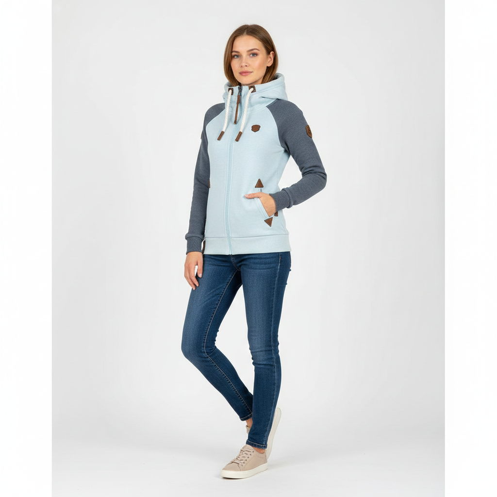 Carmen | Women's Fleece Slim Fit Zip-Up Hoodie for Work from Home