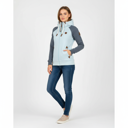 Carmen | Women's Fleece Slim Fit Zip-Up Hoodie for Work from Home