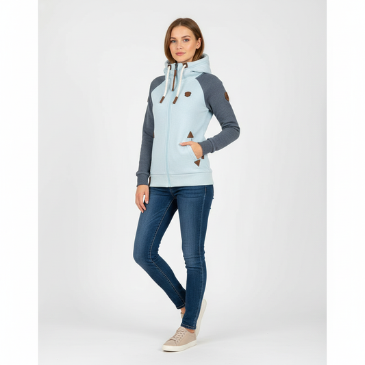 Carmen | Women's Fleece Slim Fit Zip-Up Hoodie for Work from Home