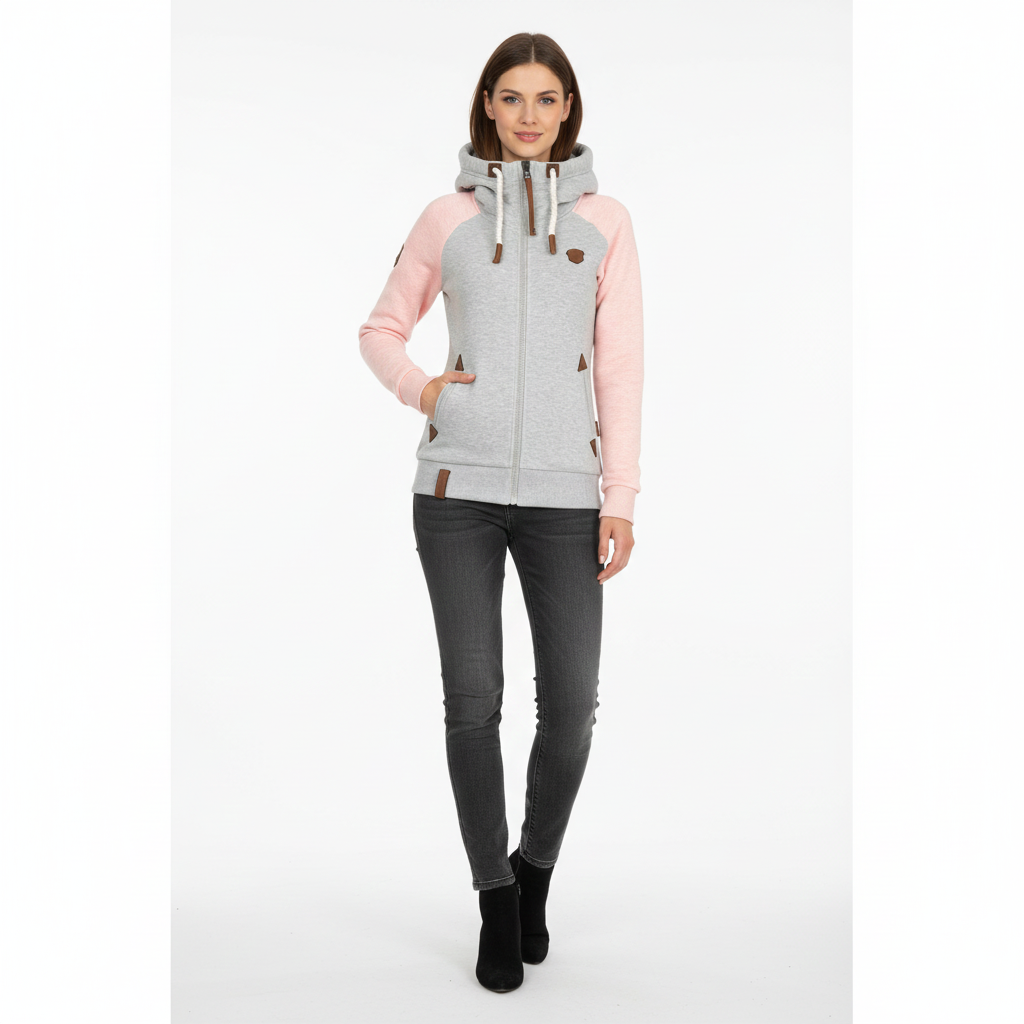 Carmen | Women's Fleece Slim Fit Zip-Up Hoodie for Work from Home