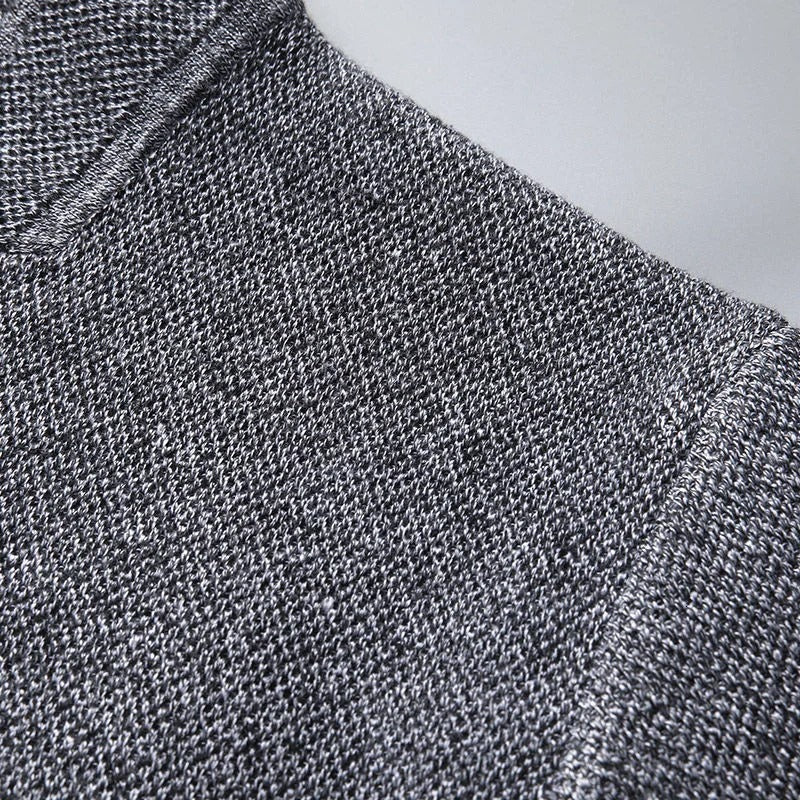 Aldous | Men's Wool Cardigan Collarless with Woven Knit for Conference
