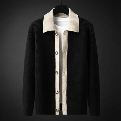 Kingsford | Men's Wool Cardigan Heavyweight with Collar for Thanksgiving