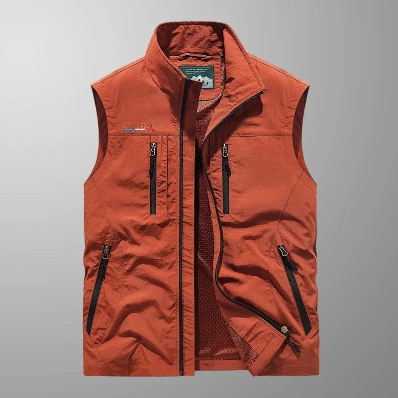 Herre Multi Pocket Outdoor Gilet Vest til Vandring og Eventyr