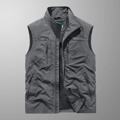 Herre Multi Pocket Outdoor Gilet Vest til Vandring og Eventyr
