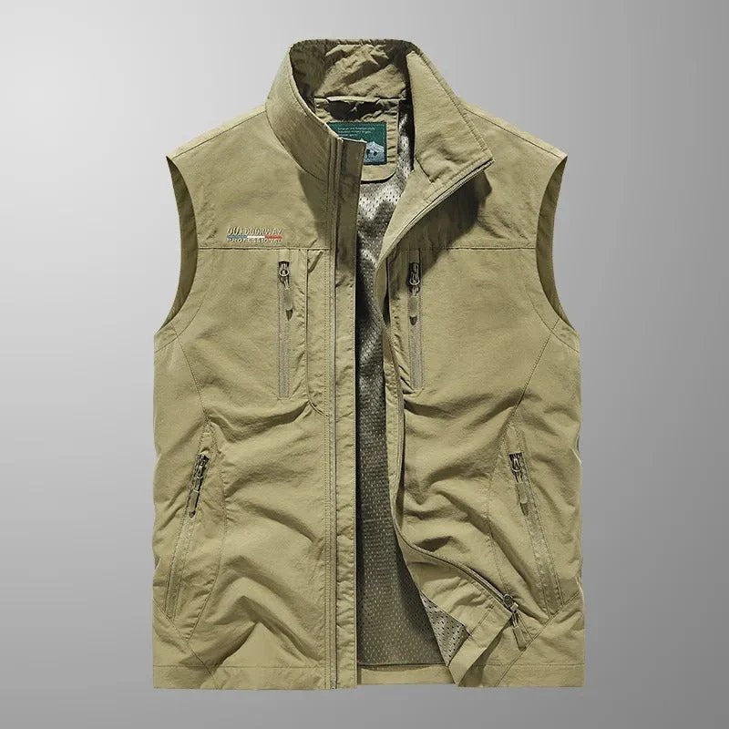 Herre Multi Pocket Outdoor Gilet Vest til Vandring og Eventyr