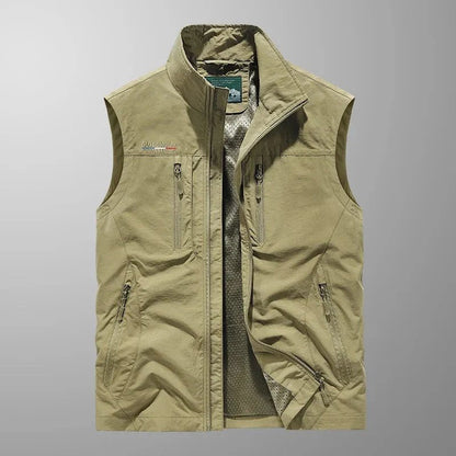 Herre Multi Pocket Outdoor Gilet Vest til Vandring og Eventyr