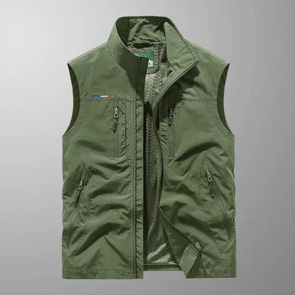 Herre Multi Pocket Outdoor Gilet Vest til Vandring og Eventyr