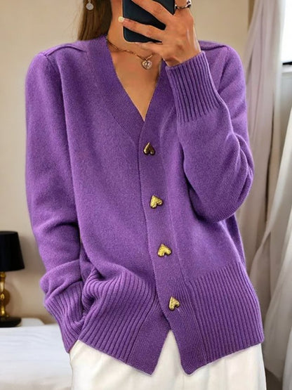 Harriet | Women's Wool Cardigan with Button Front for Thanksgiving