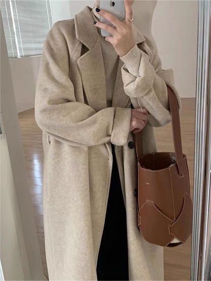 Rivoli | Women's Classic Belted Camel Wool Coat