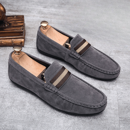 Rupert | Men's Suede Buckle Loafers Easy Elegance Slip-On