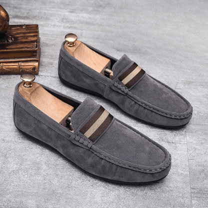 Rupert | Men's Suede Buckle Loafers Easy Elegance Slip-On
