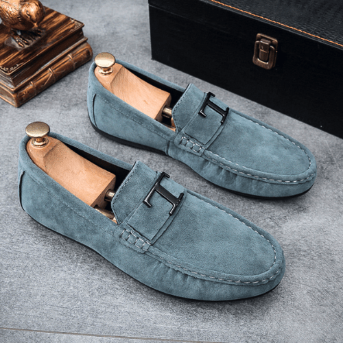 Rupert | Men's Suede Buckle Loafers Easy Elegance Slip-On