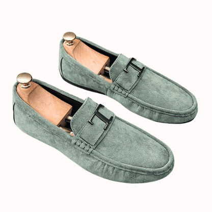 Rupert | Men's Suede Buckle Loafers Easy Elegance Slip-On