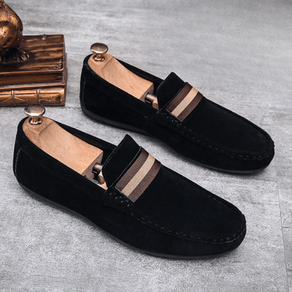 Rupert | Men's Suede Buckle Loafers Easy Elegance Slip-On