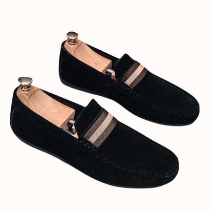 Rupert | Men's Suede Buckle Loafers Easy Elegance Slip-On
