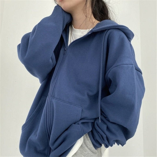 Dalia | Women's Fleece Hoodie Jacket Lightweight for Work from Home