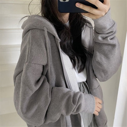Dalia | Women's Fleece Hoodie Jacket Lightweight for Work from Home